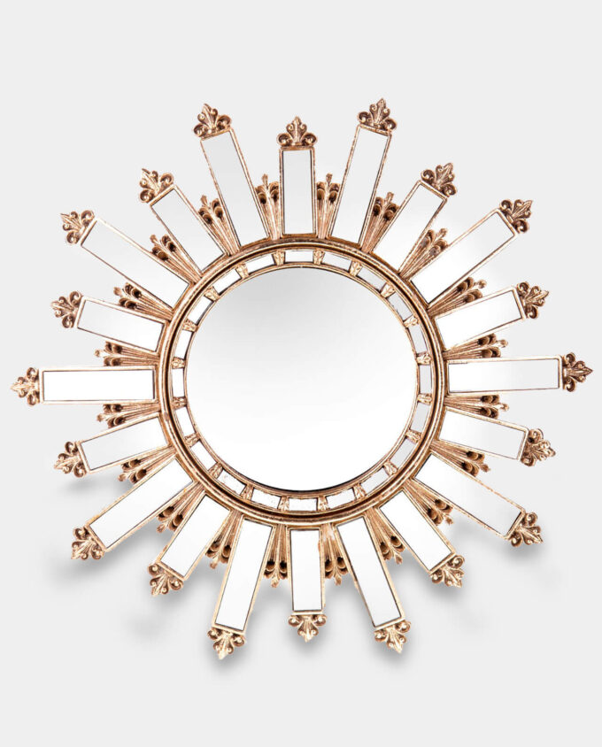 The Round Sun Mirror with Golden Rays