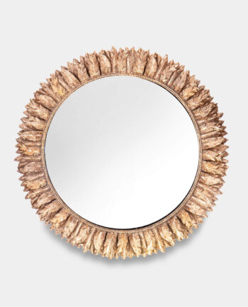 The Round Mirror with Golden Feathers